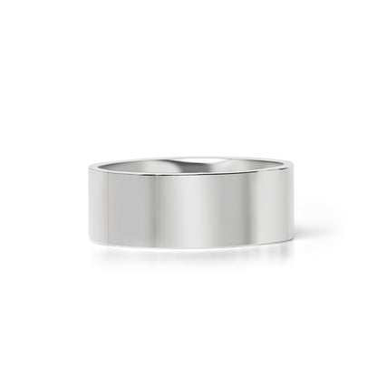 Stainless Steel Polished Flat Blank Ring