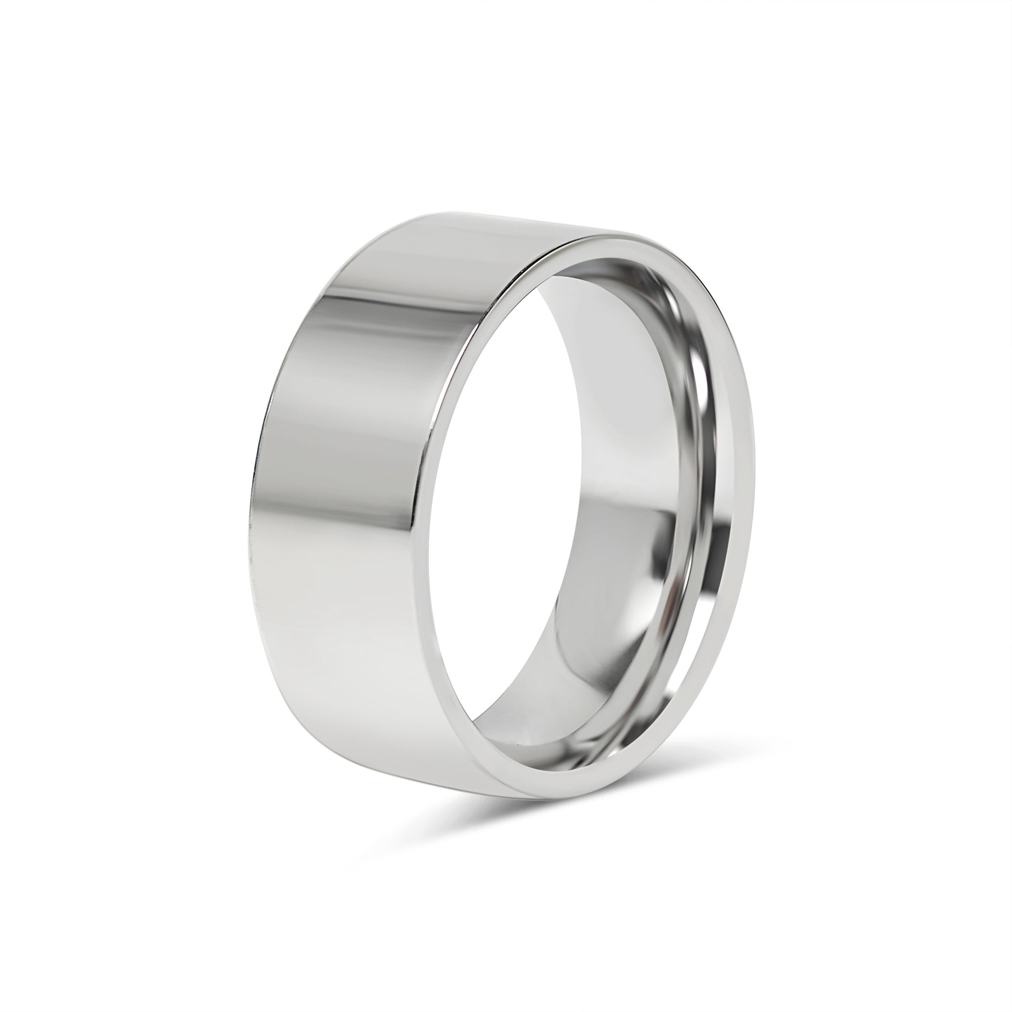 Stainless Steel Polished Flat Blank Ring