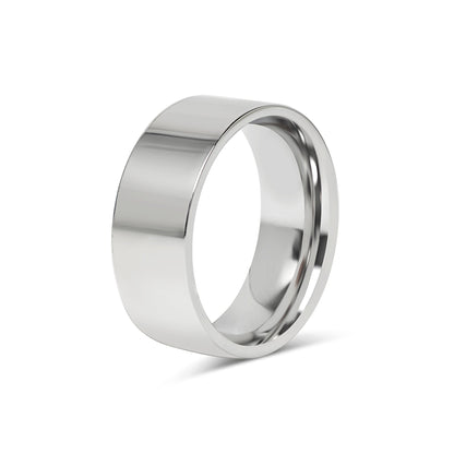 Stainless Steel Polished Flat Blank Ring