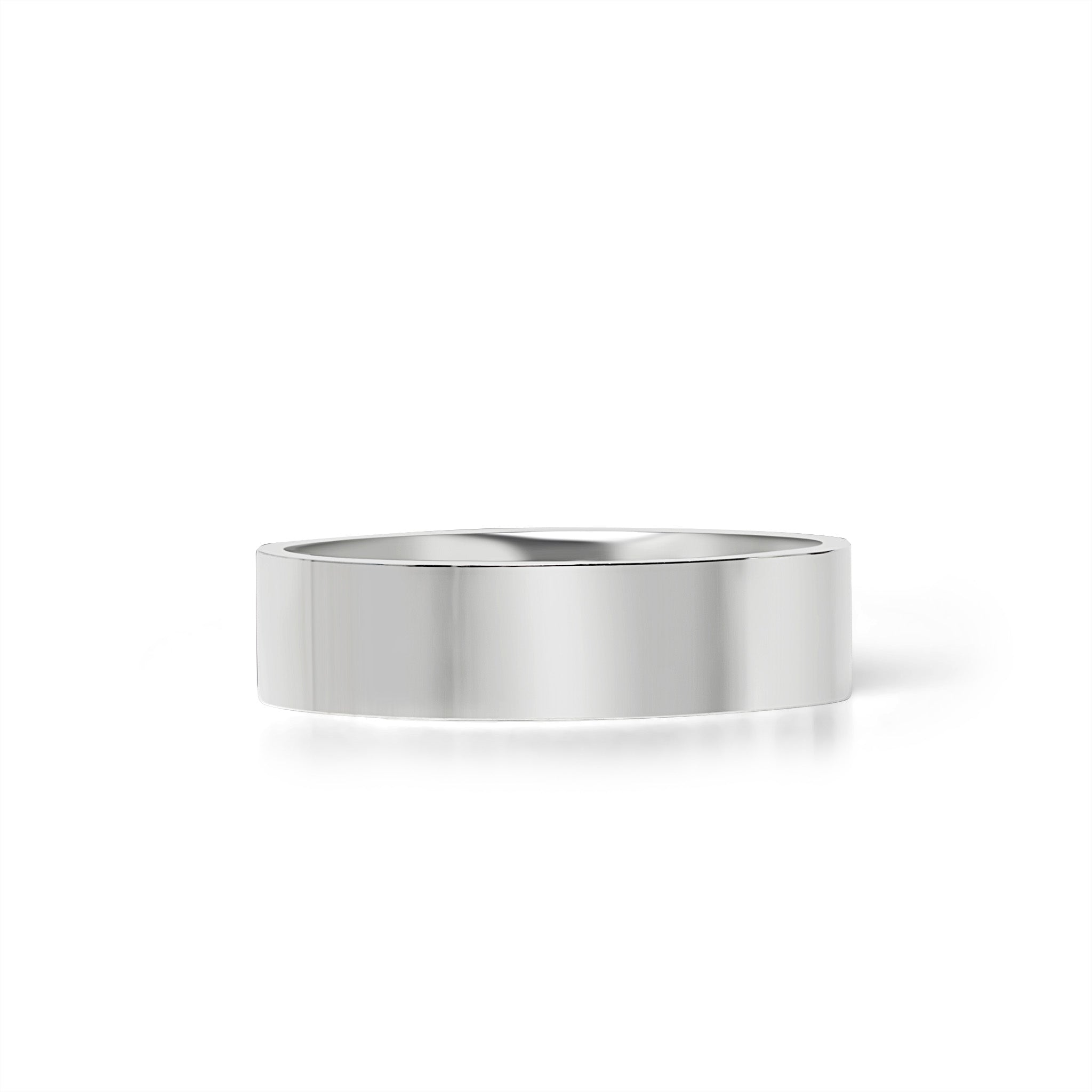 Stainless Steel Polished Flat Blank Ring
