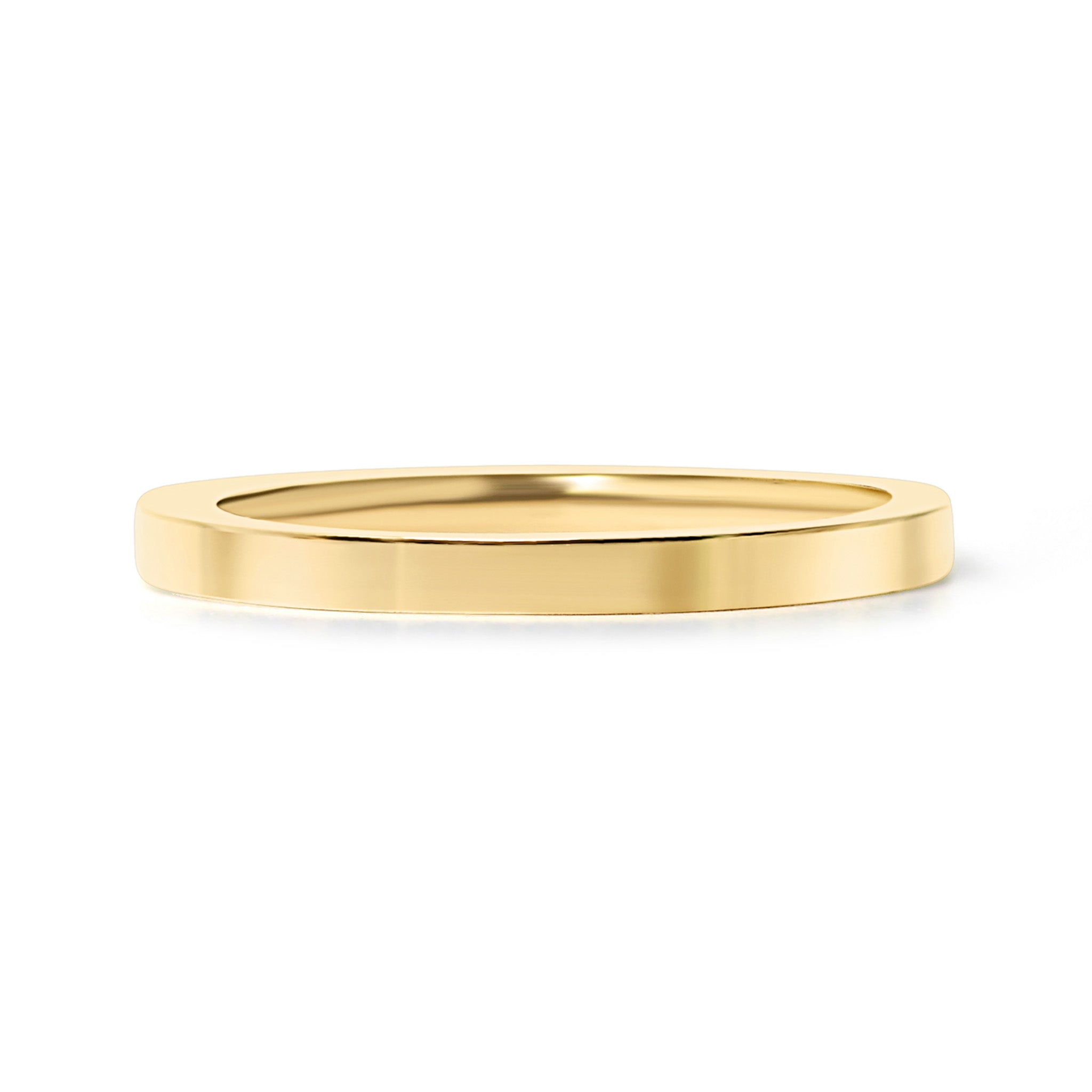 18K Gold PVD Stainless Steel Flat Blank Ring