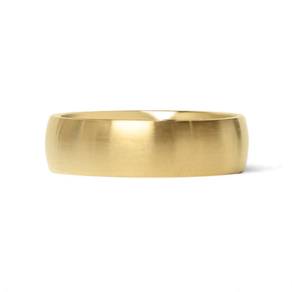 18K Gold PVD Stainless Steel Brushed Matte Blank Ring