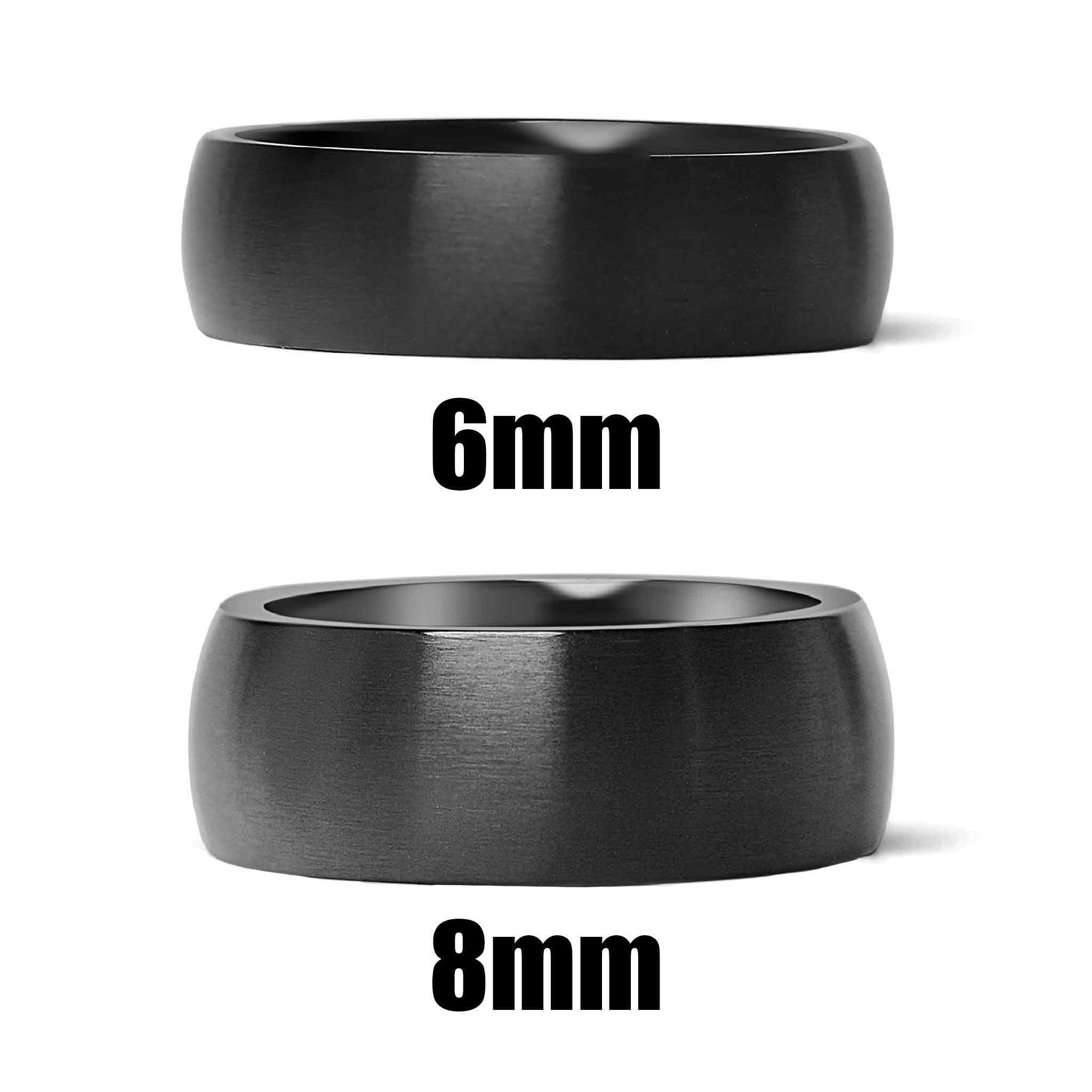 Stainless Steel Matte Black Ring