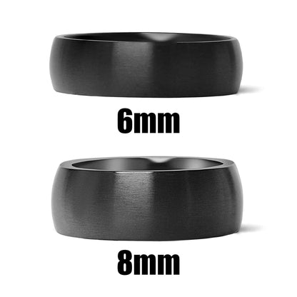 Stainless Steel Matte Black Ring