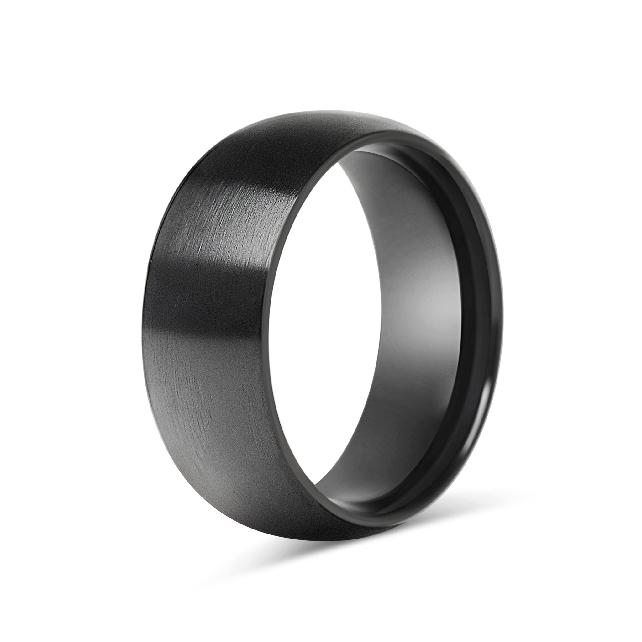 Stainless Steel Matte Black Ring