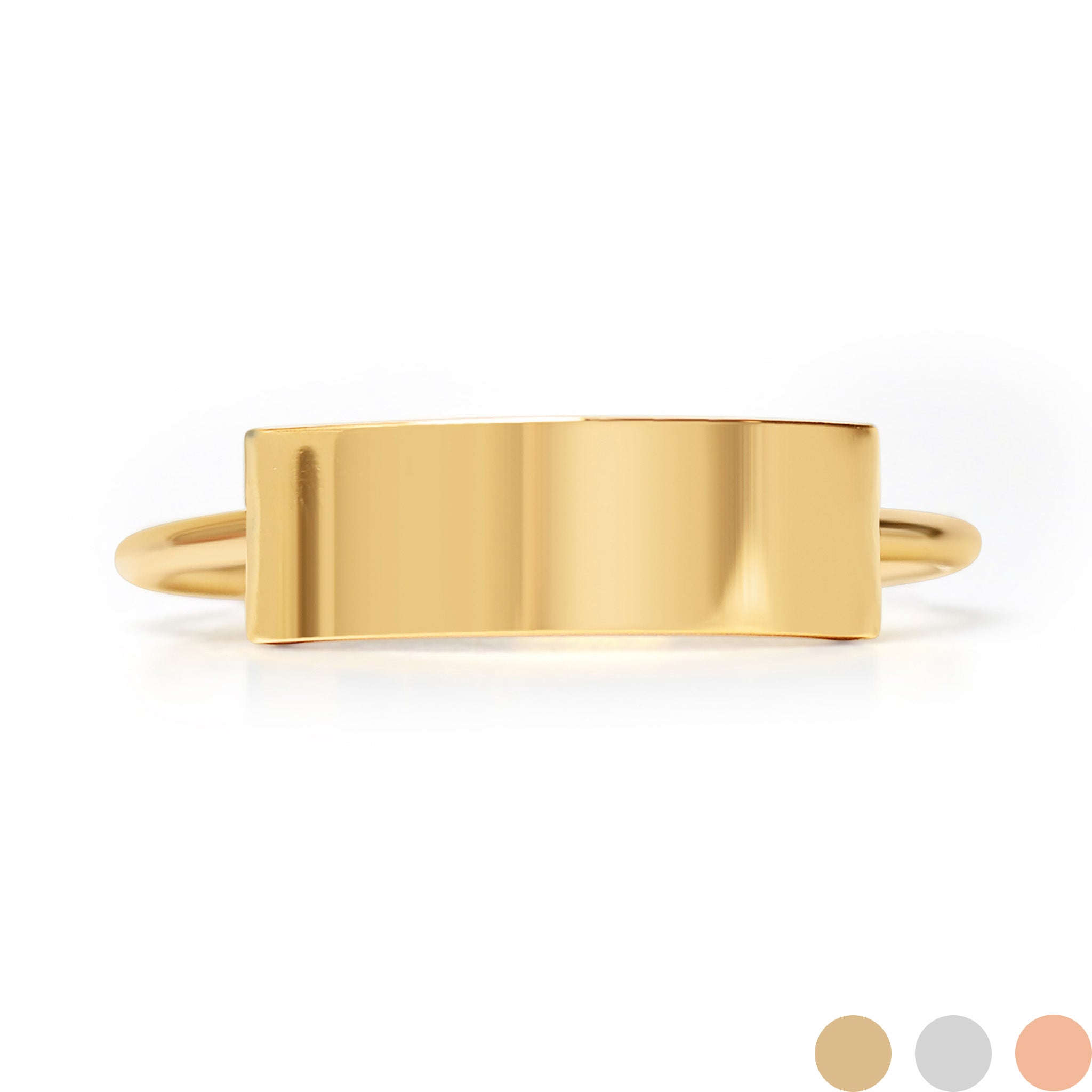 18K Gold PVD Stainless Steel Blank Stamping Ring