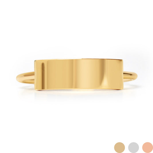 18K Gold PVD Stainless Steel Blank Stamping Ring