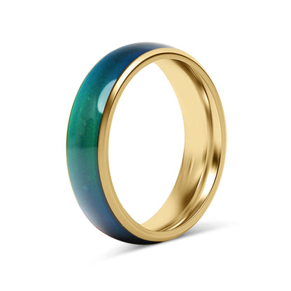 18K Gold PVD Stainless Steel Mood Band Ring