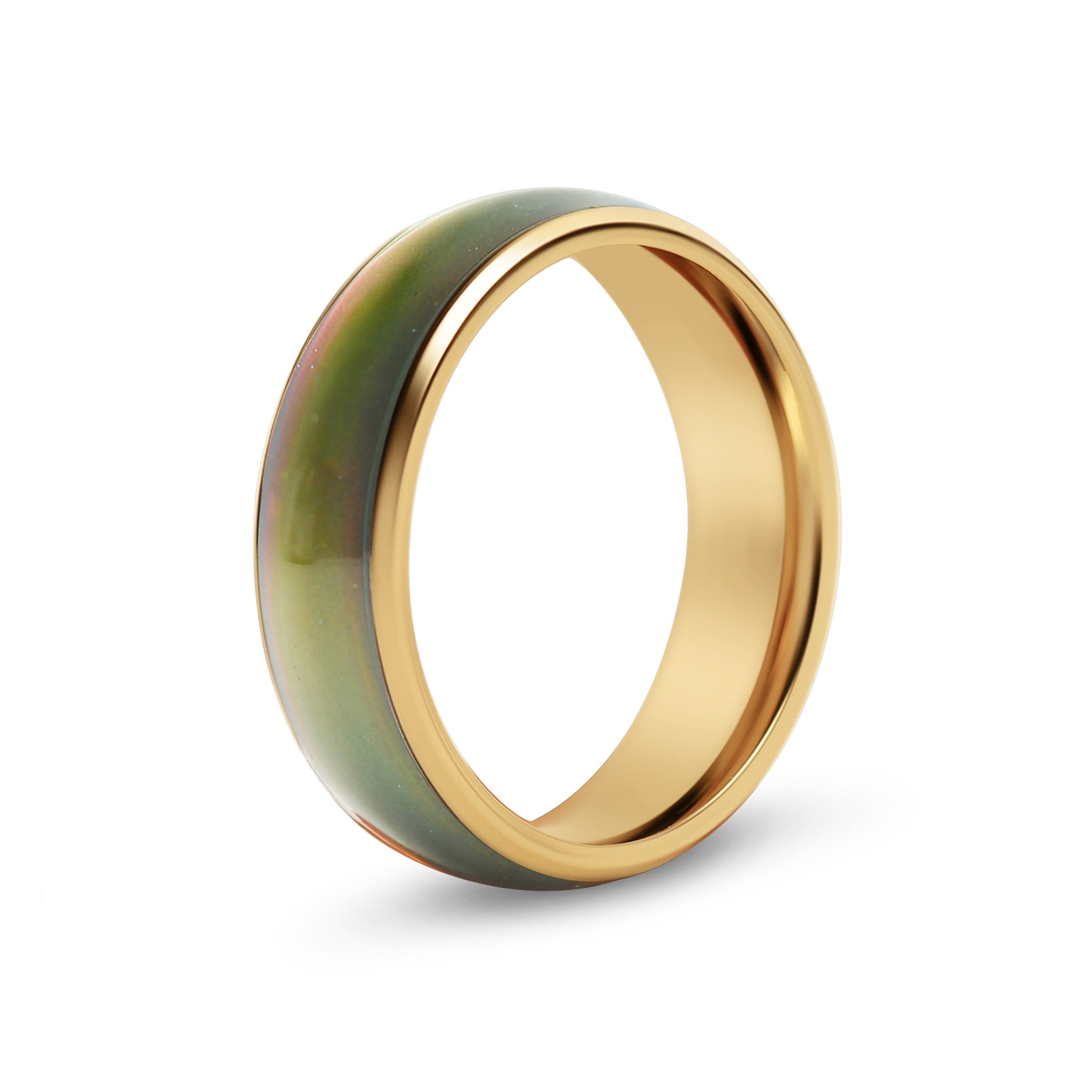 18K Gold PVD Stainless Steel Mood Band Ring