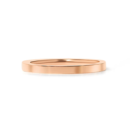 18K Rose Gold PVD Stainless Steel Flat Ring