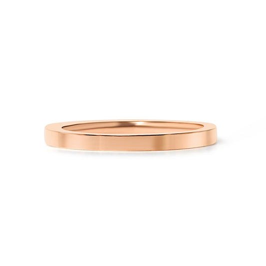 18K Rose Gold PVD Stainless Steel Flat Ring