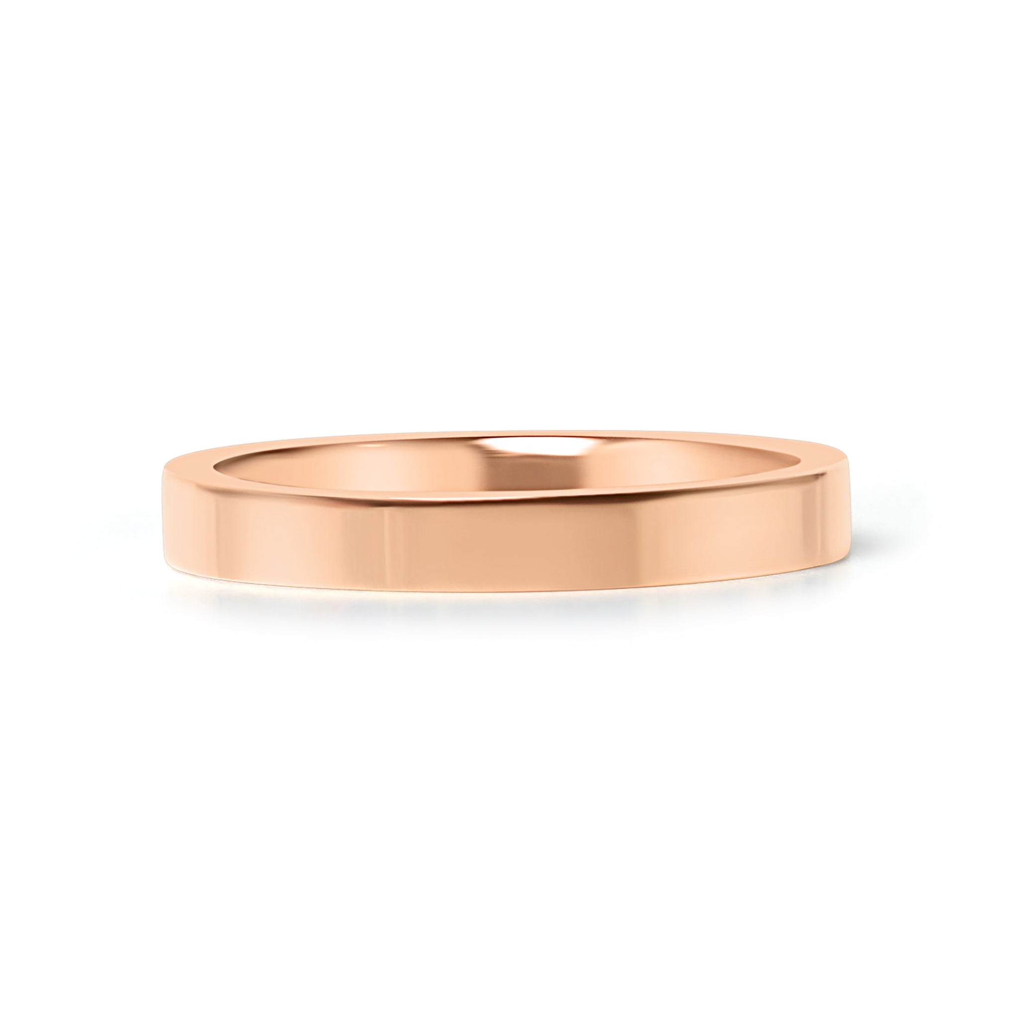 18K Rose Gold PVD Stainless Steel Flat Ring