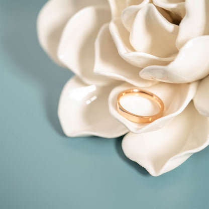 18K Rose Gold PVD Stainless Steel Flat Ring