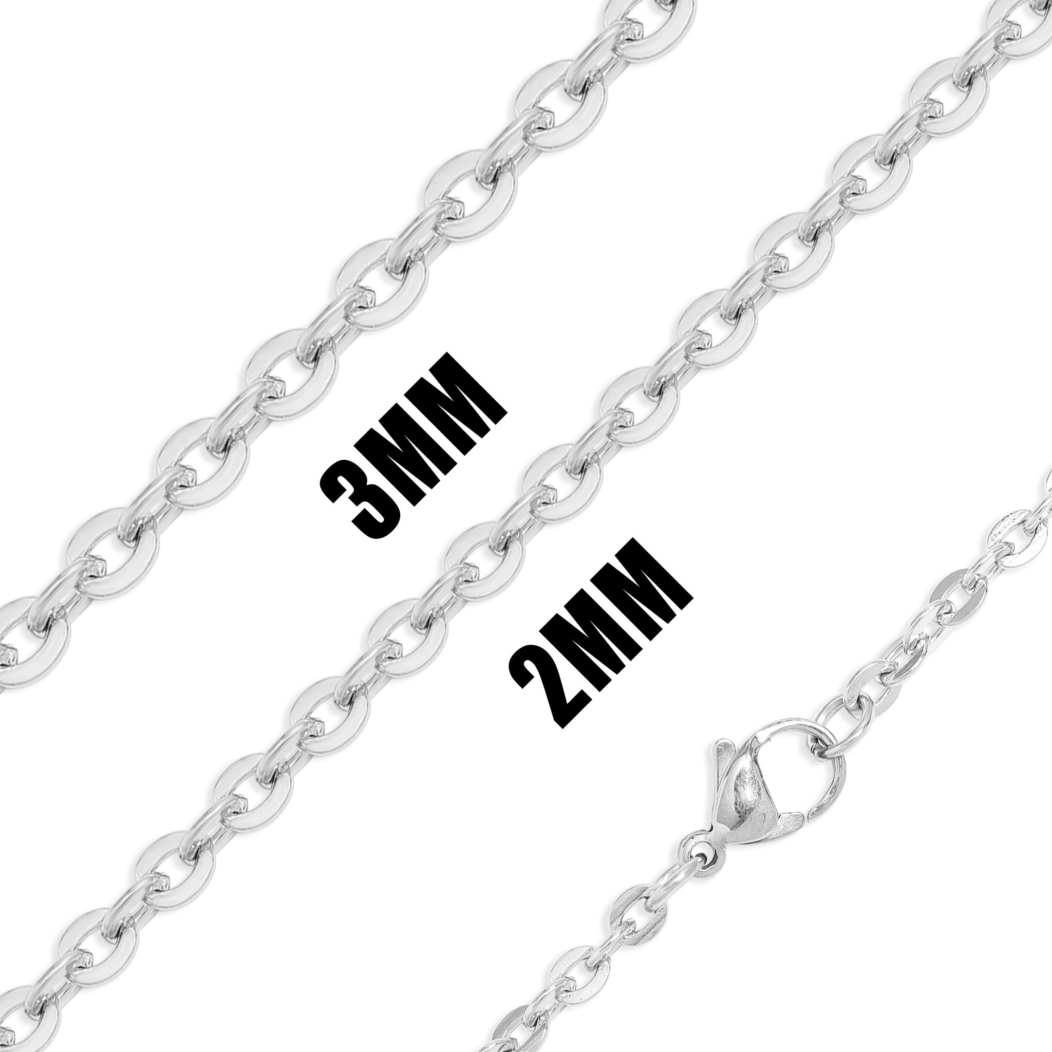 Stainless Steel Flat Oval Loop Chain