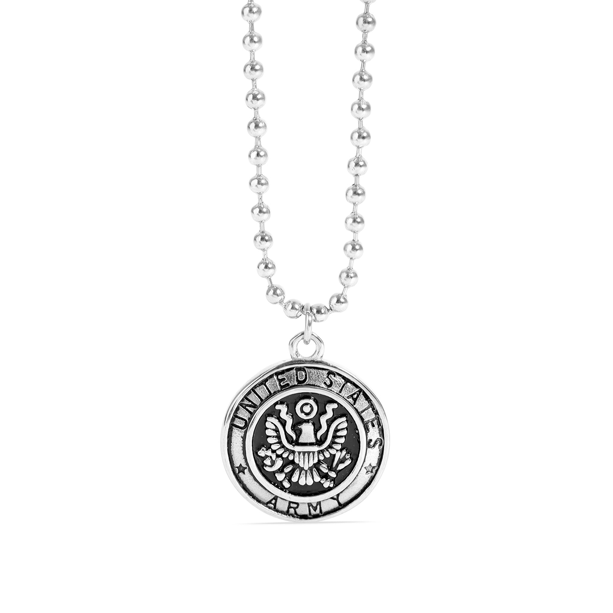 Stainless Steel United States Navy Polished Pendant on Ball Chain