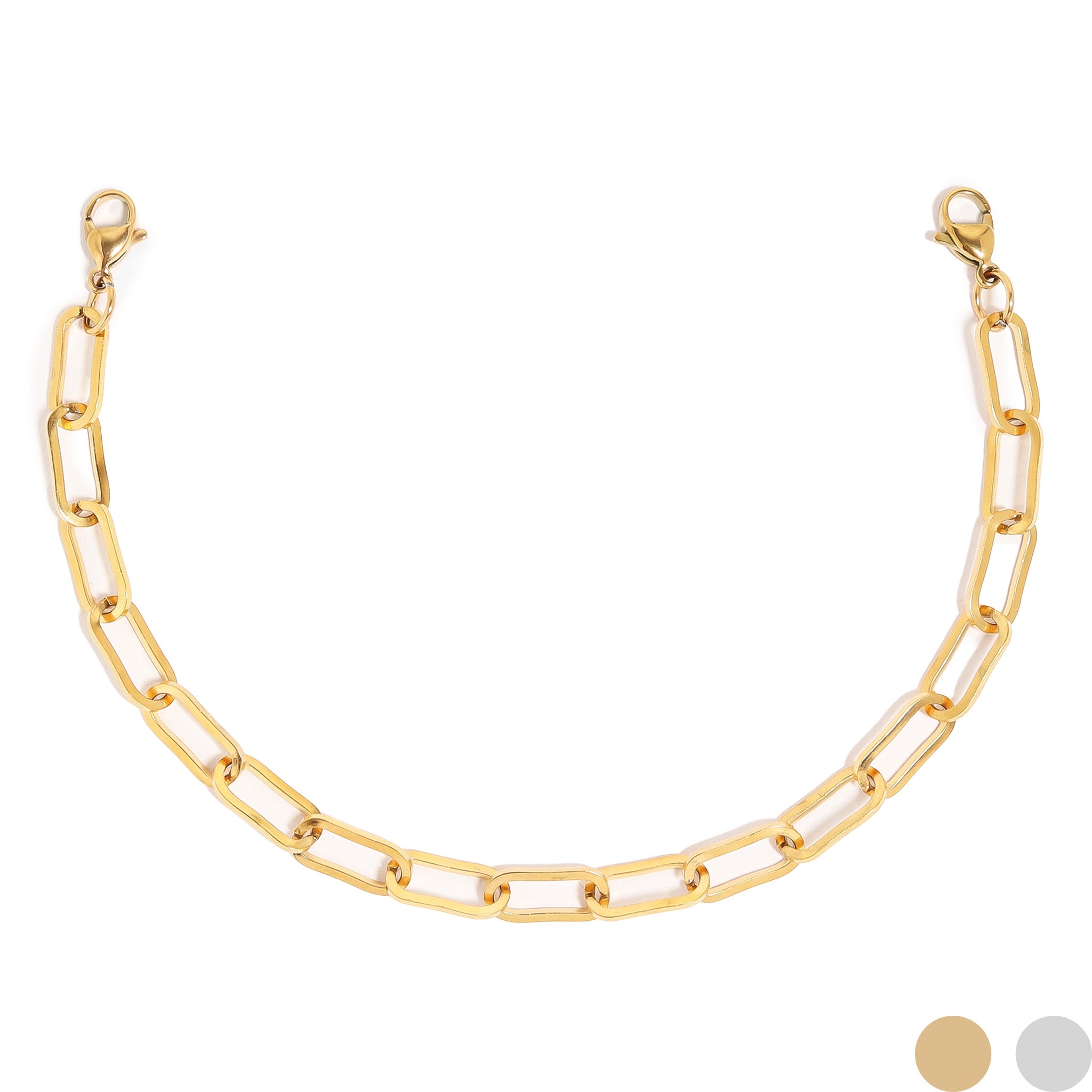 18K Gold PVD Stainless Steel Paperclip Trucker Hat Chain