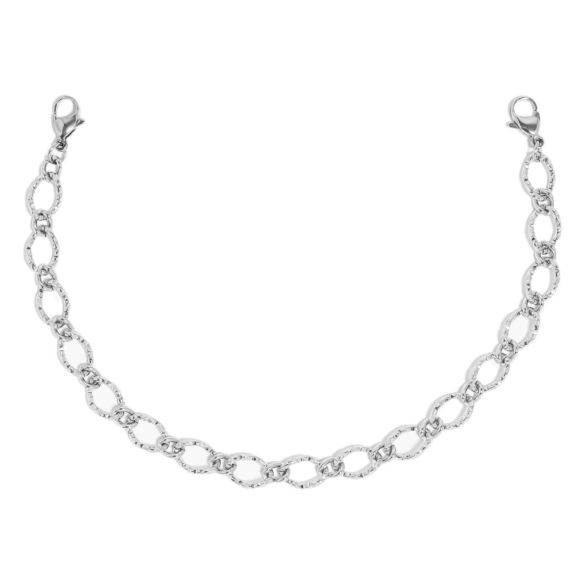 18K Gold PVD Stainless Steel Hammered Oval Trucker Hat Chain