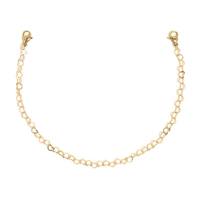 18K Gold PVD Stainless Steel Heart Trucker Hat Chain