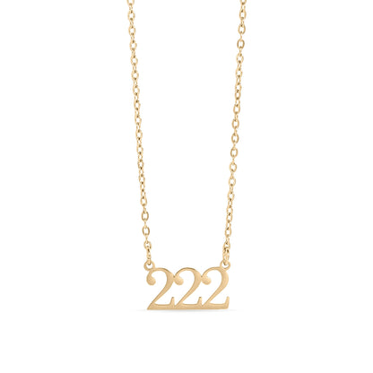 18K Gold PVD Stainless Steel Angel Number Necklace