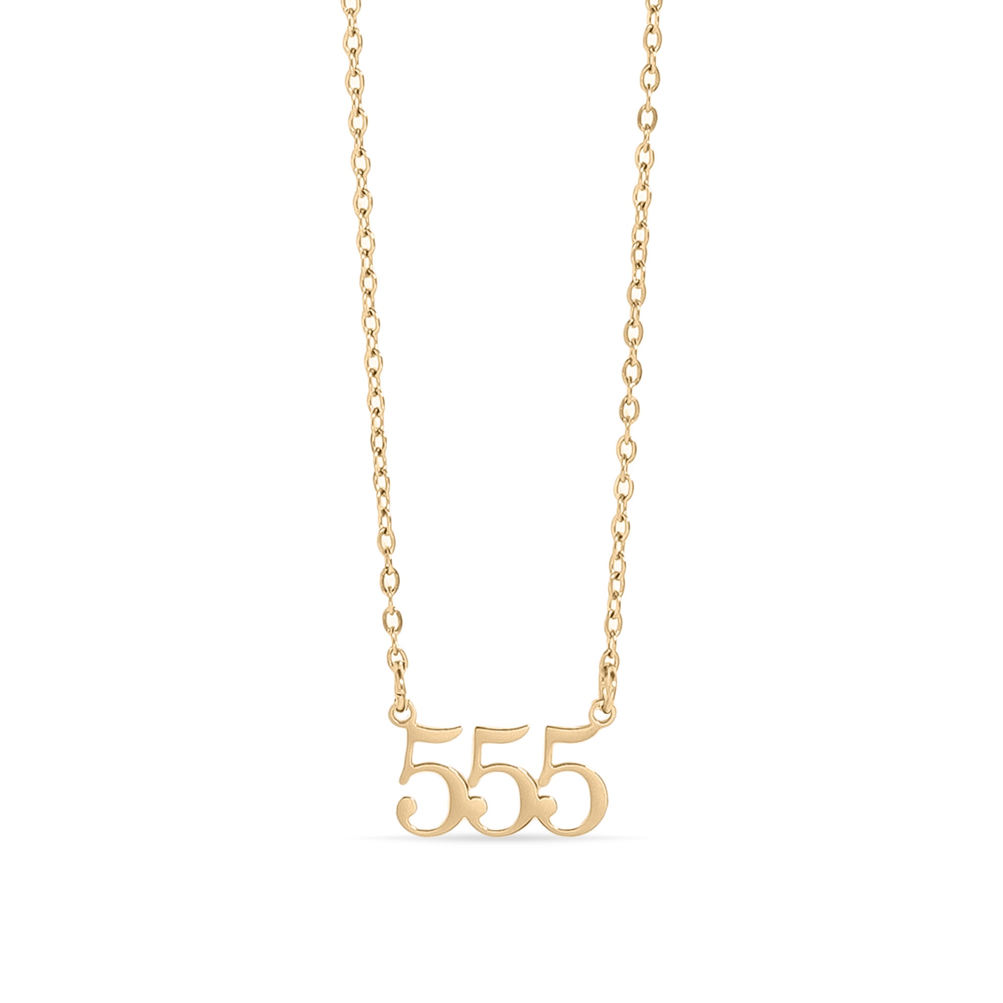 18K Gold PVD Stainless Steel Angel Number Necklace