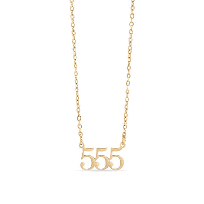 18K Gold PVD Stainless Steel Angel Number Necklace
