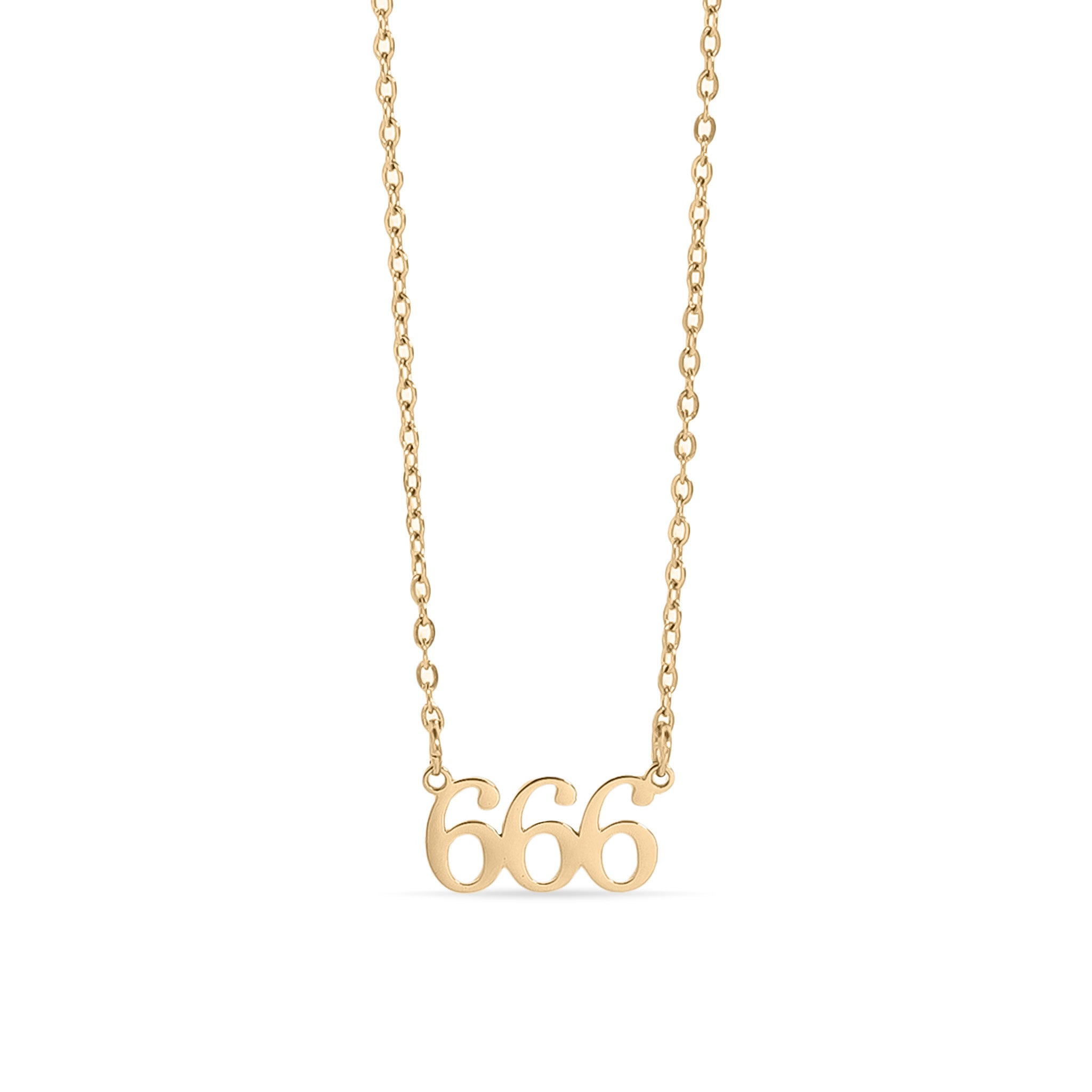 18K Gold PVD Stainless Steel Angel Number Necklace