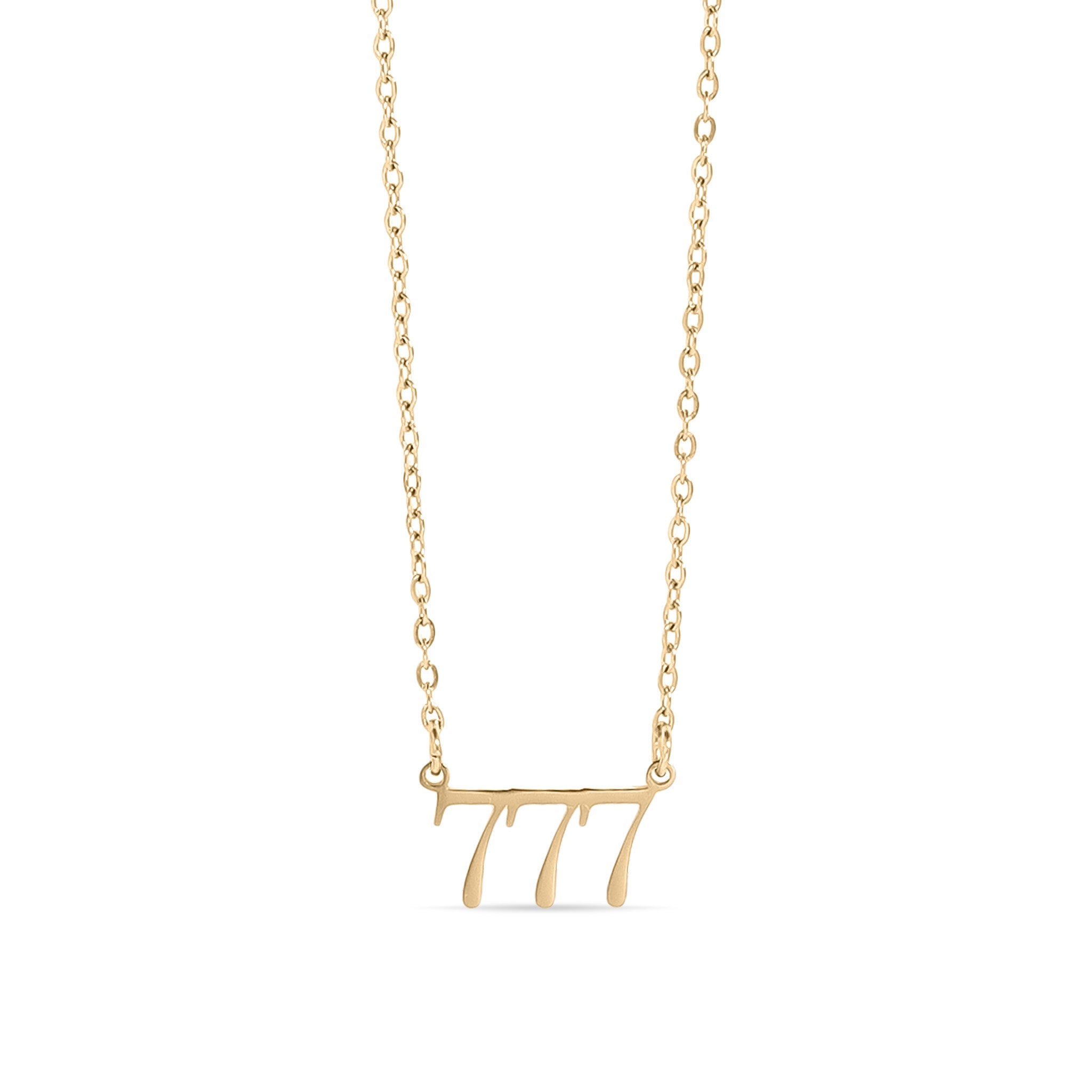 18K Gold PVD Stainless Steel Angel Number Necklace