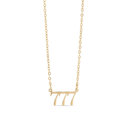 18K Gold PVD Stainless Steel Angel Number Necklace