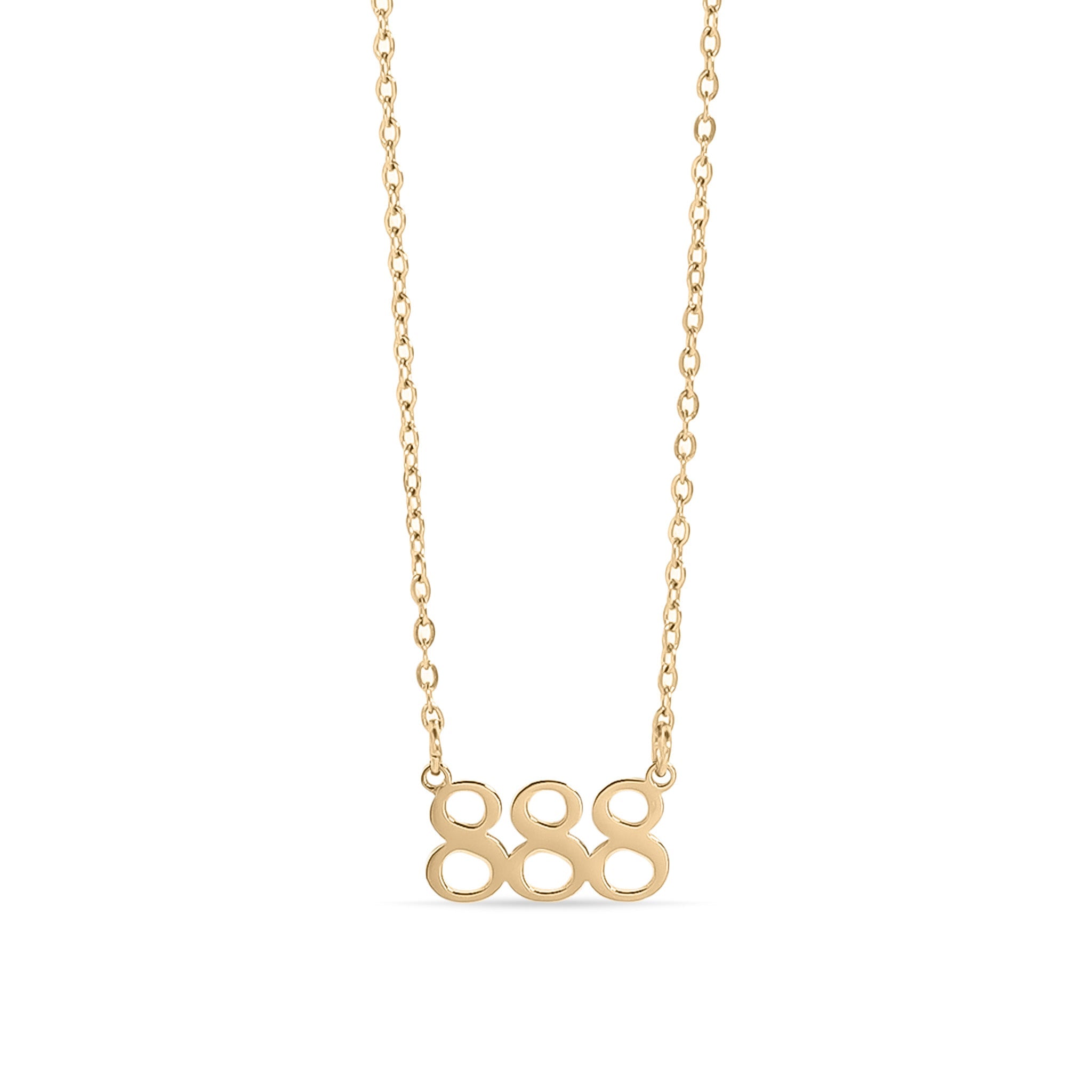 18K Gold PVD Stainless Steel Angel Number Necklace
