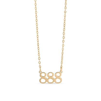18K Gold PVD Stainless Steel Angel Number Necklace