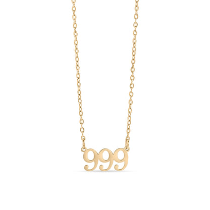 18K Gold PVD Stainless Steel Angel Number Necklace