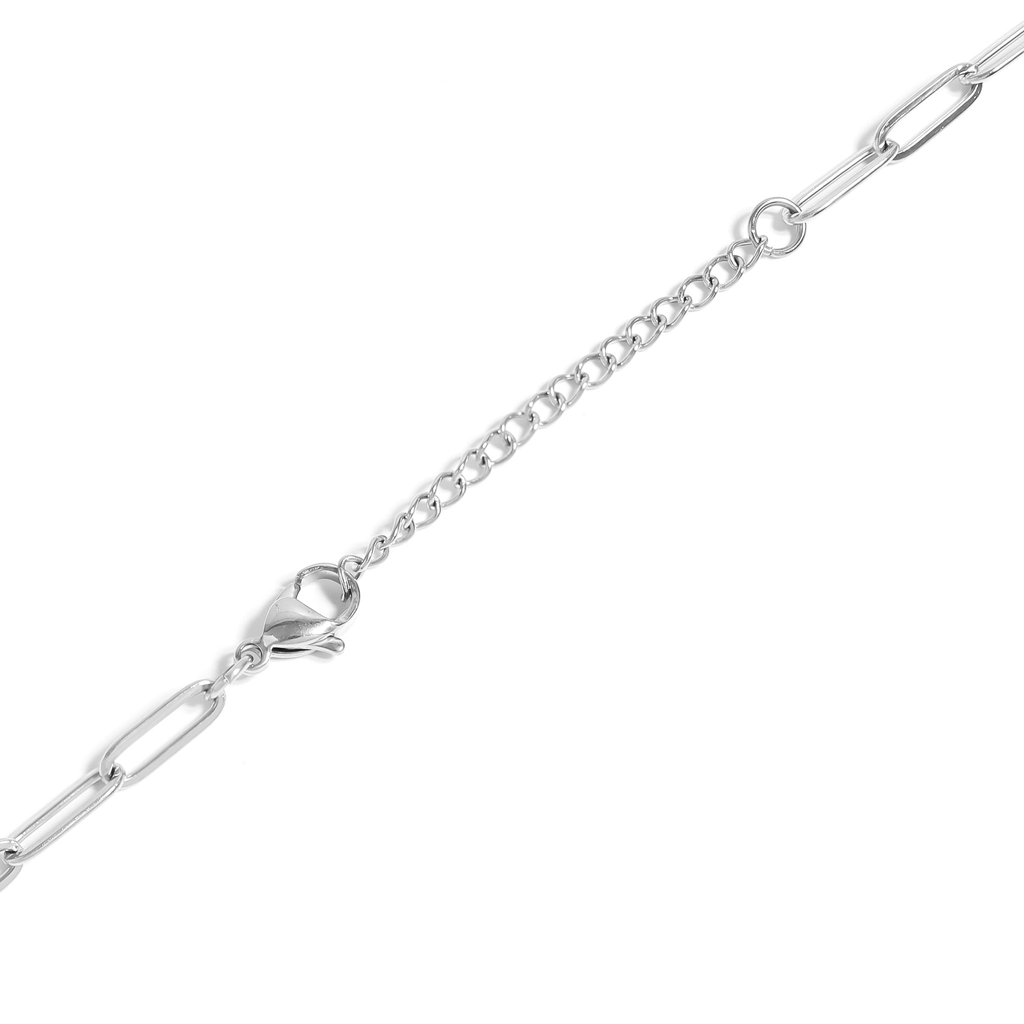 18K Gold PVD Stainless Steel Paperclip Carabiner Charm Holder Necklace