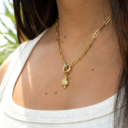 18K Gold PVD Stainless Steel Ballerina Charm