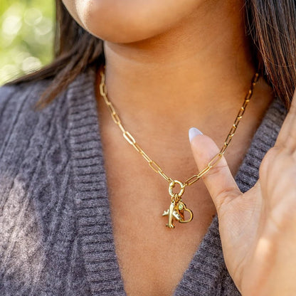 18K Gold PVD Stainless Steel Airplane Charm