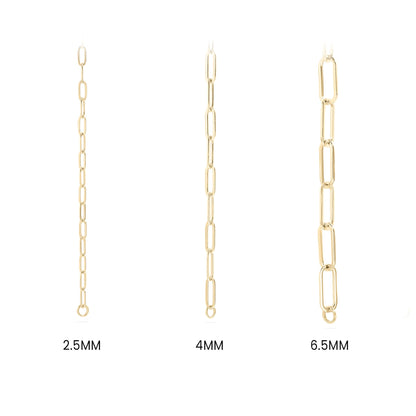 18K Gold PVD Paperclip Connector Chain Necklace