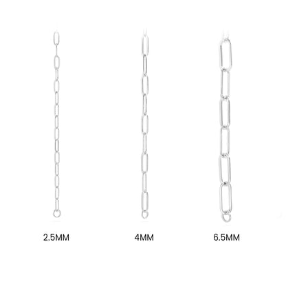 Stainless Steel Paperclip Connector Chain Necklace