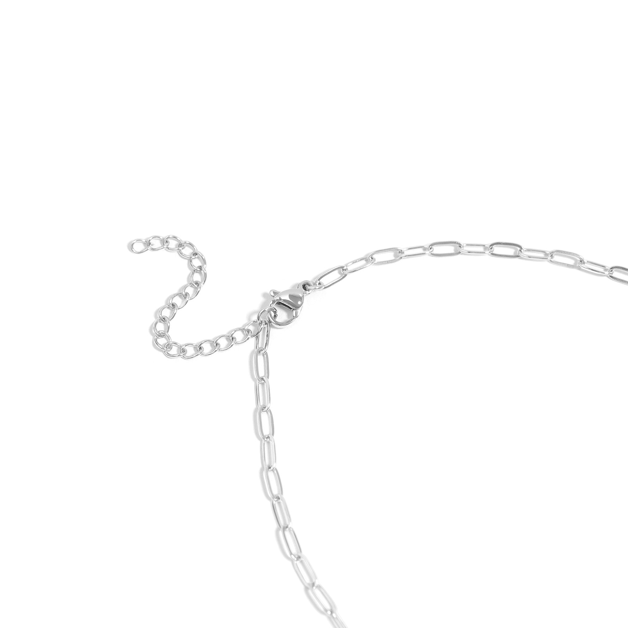 Stainless Steel Paperclip Connector Chain Necklace