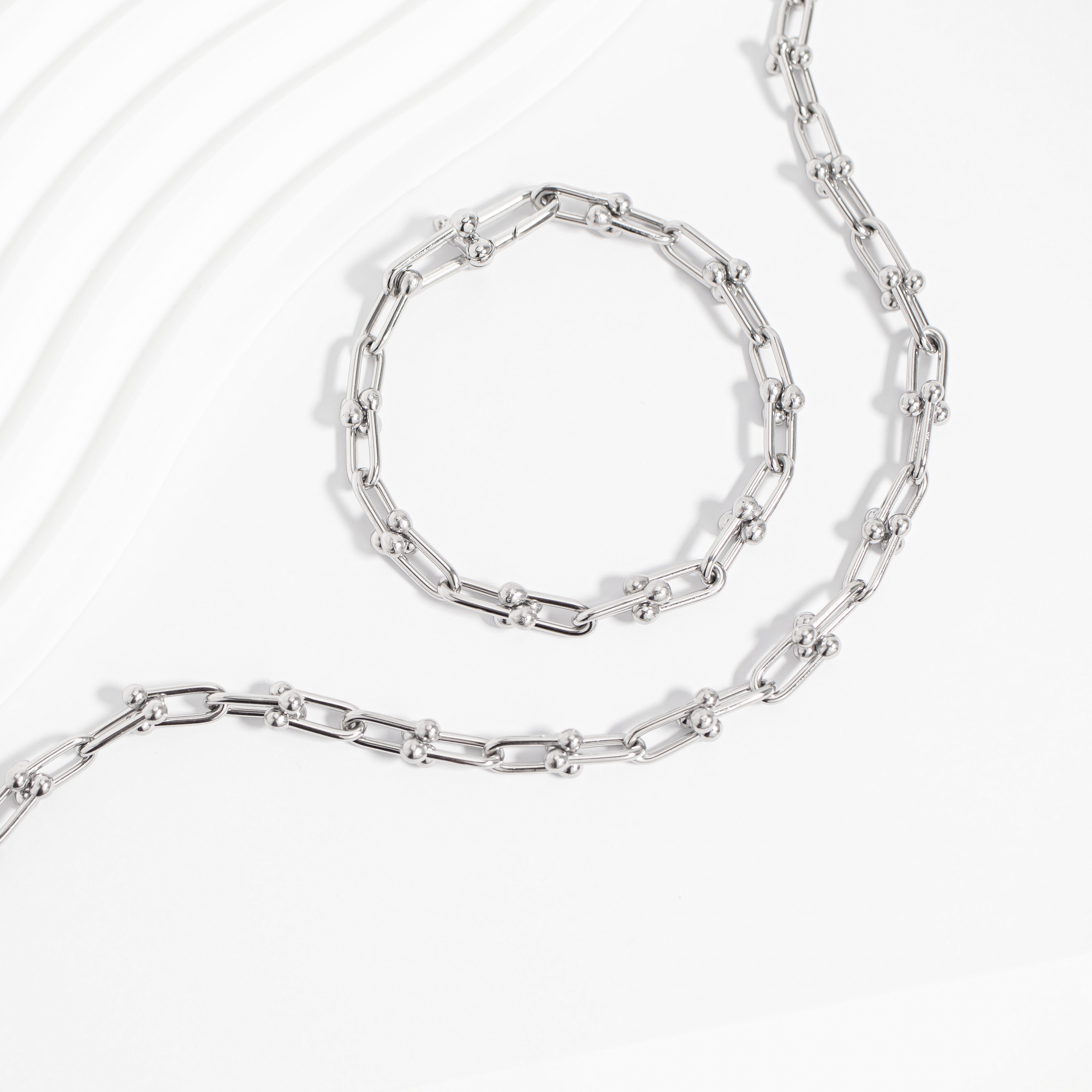 18K Gold PVD Stainless Steel Hardware Bracelet