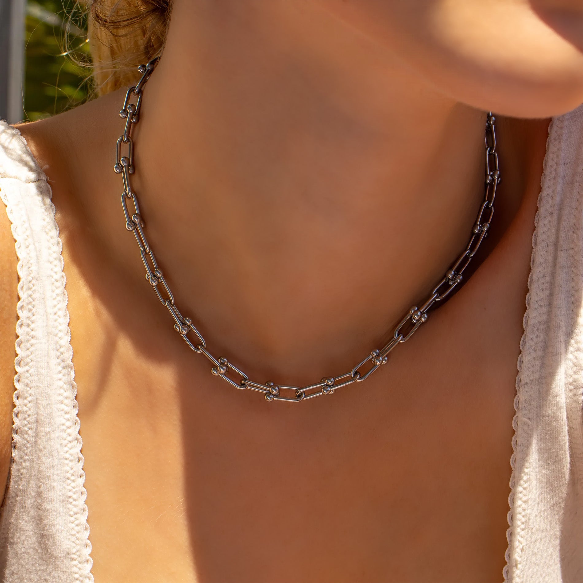 18K Gold PVD Stainless Steel Hardware Necklace