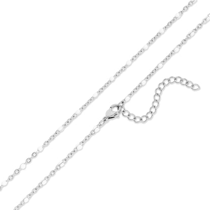18K Gold PVD Stainless Steel Confetti White Chain Necklace