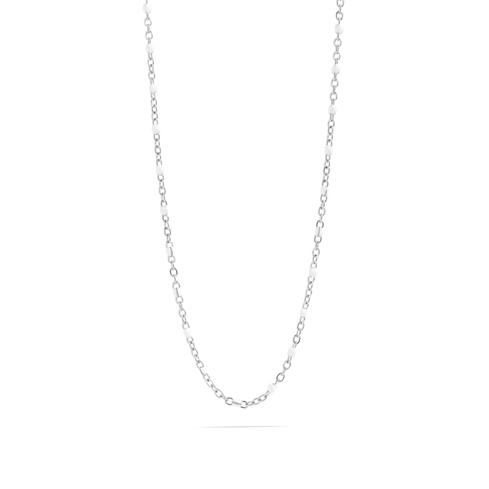 18K Gold PVD Stainless Steel Confetti White Chain Necklace