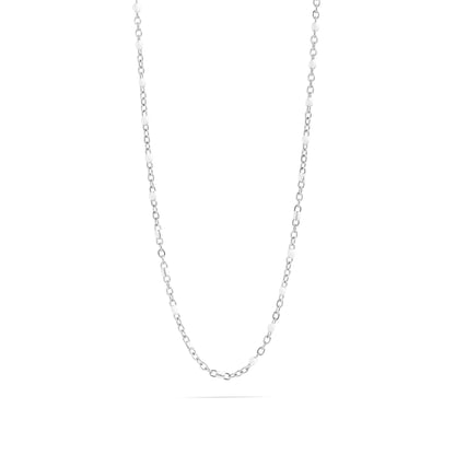 18K Gold PVD Stainless Steel Confetti White Chain Necklace