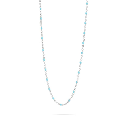 18K Gold Stainless Steel Turquoise Chain Necklace