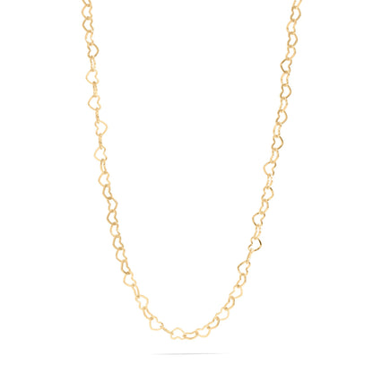 18K Gold PVD Stainless Steel Heart Chain Necklace
