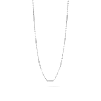 18K Gold PVD Stainless Steel Satellite Bar Chain Necklace