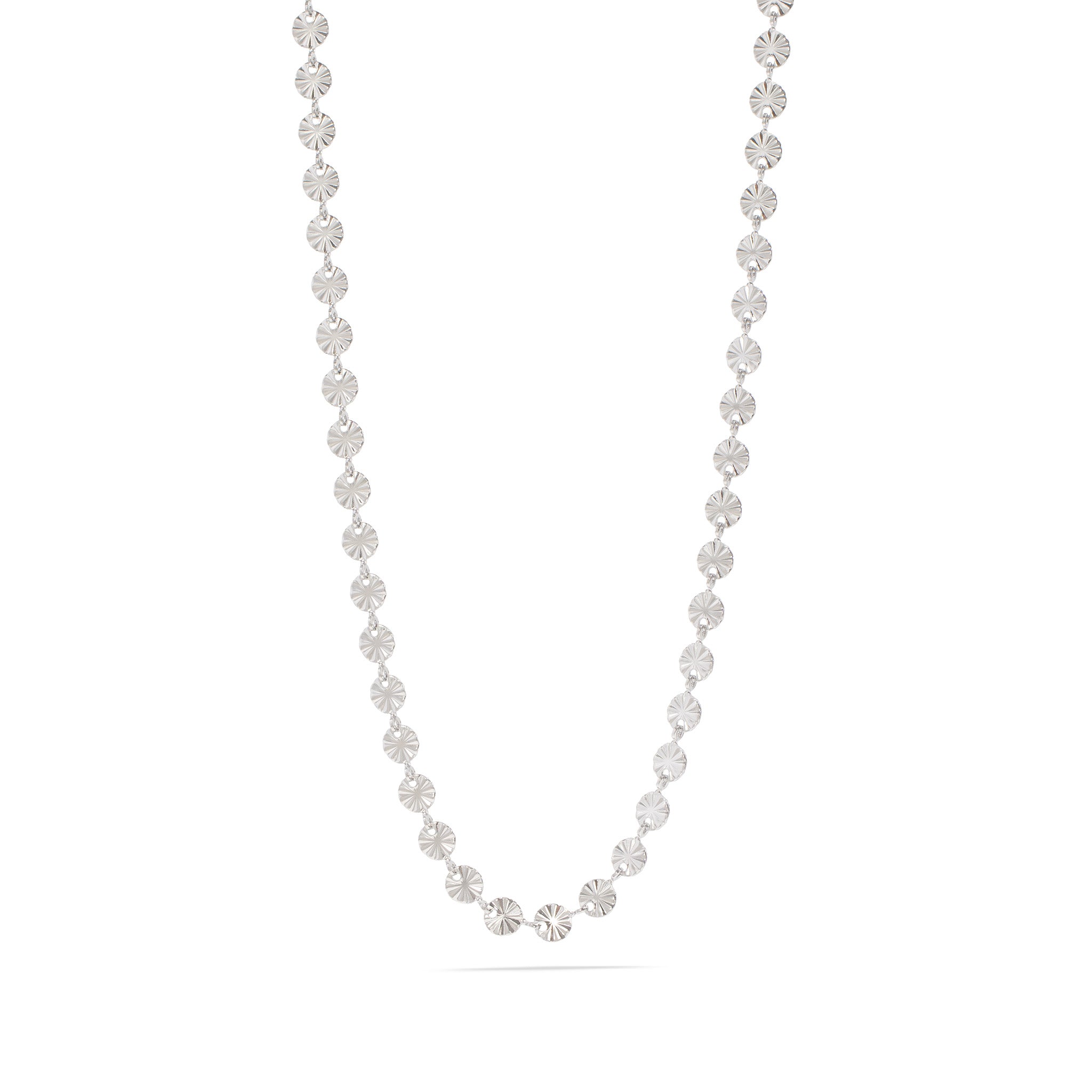 18K Gold PVD Stainless Steel Sunburst Chain Necklace