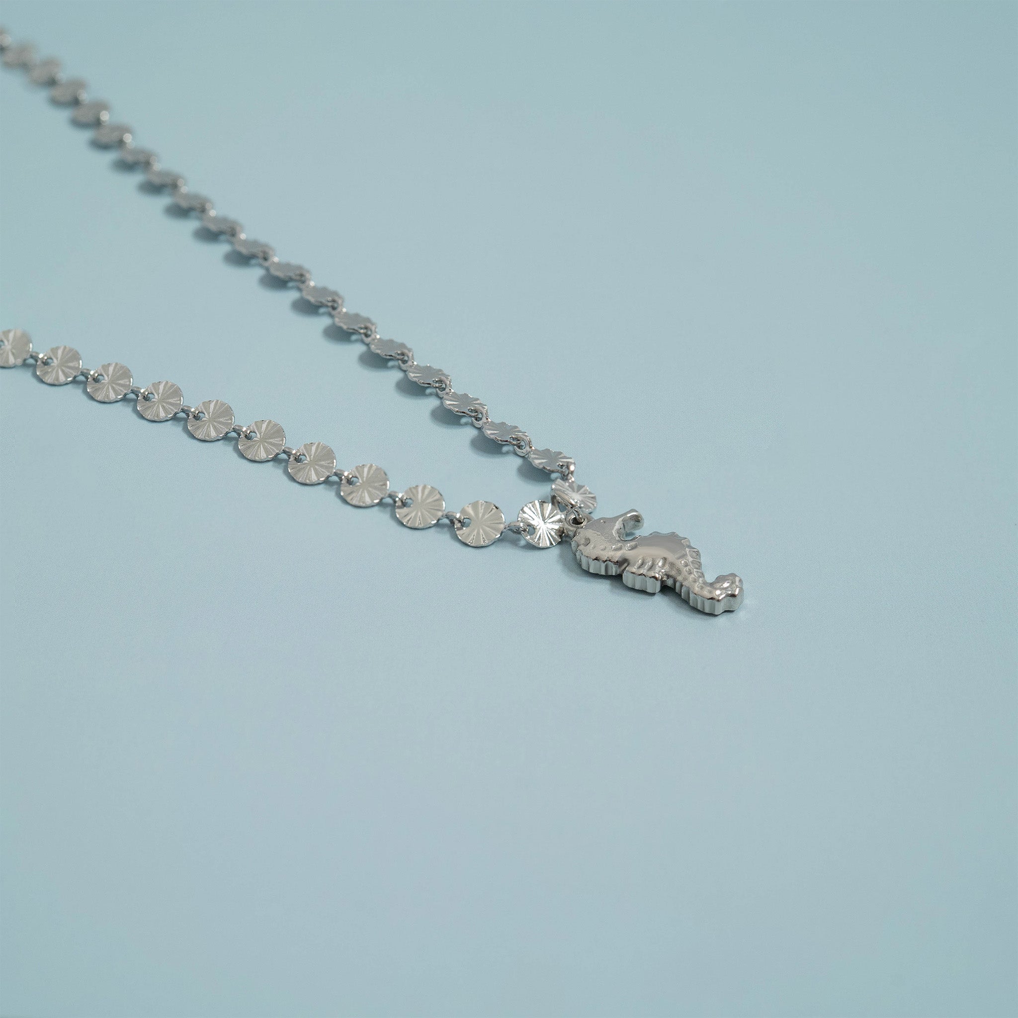 18K Gold PVD Stainless Steel Sunburst Chain Necklace