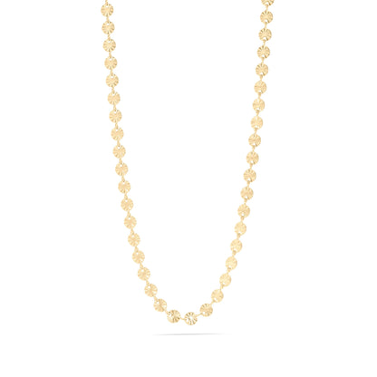 18K Gold PVD Stainless Steel Sunburst Chain Necklace