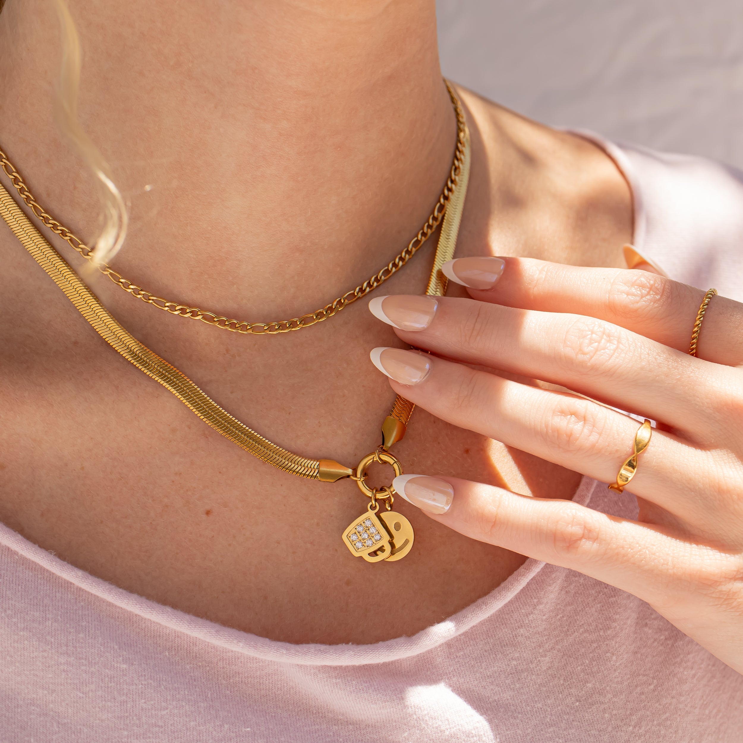 18K Gold PVD Stainless Steel Coffee Cup Charm