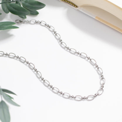 18K Gold PVD Stainless Steel Circle Charm Chain Necklace